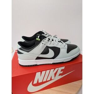 Nike Dunk Low Reverse Panda Neon Volt Mens Size 9.5 Sneakers Black White Green